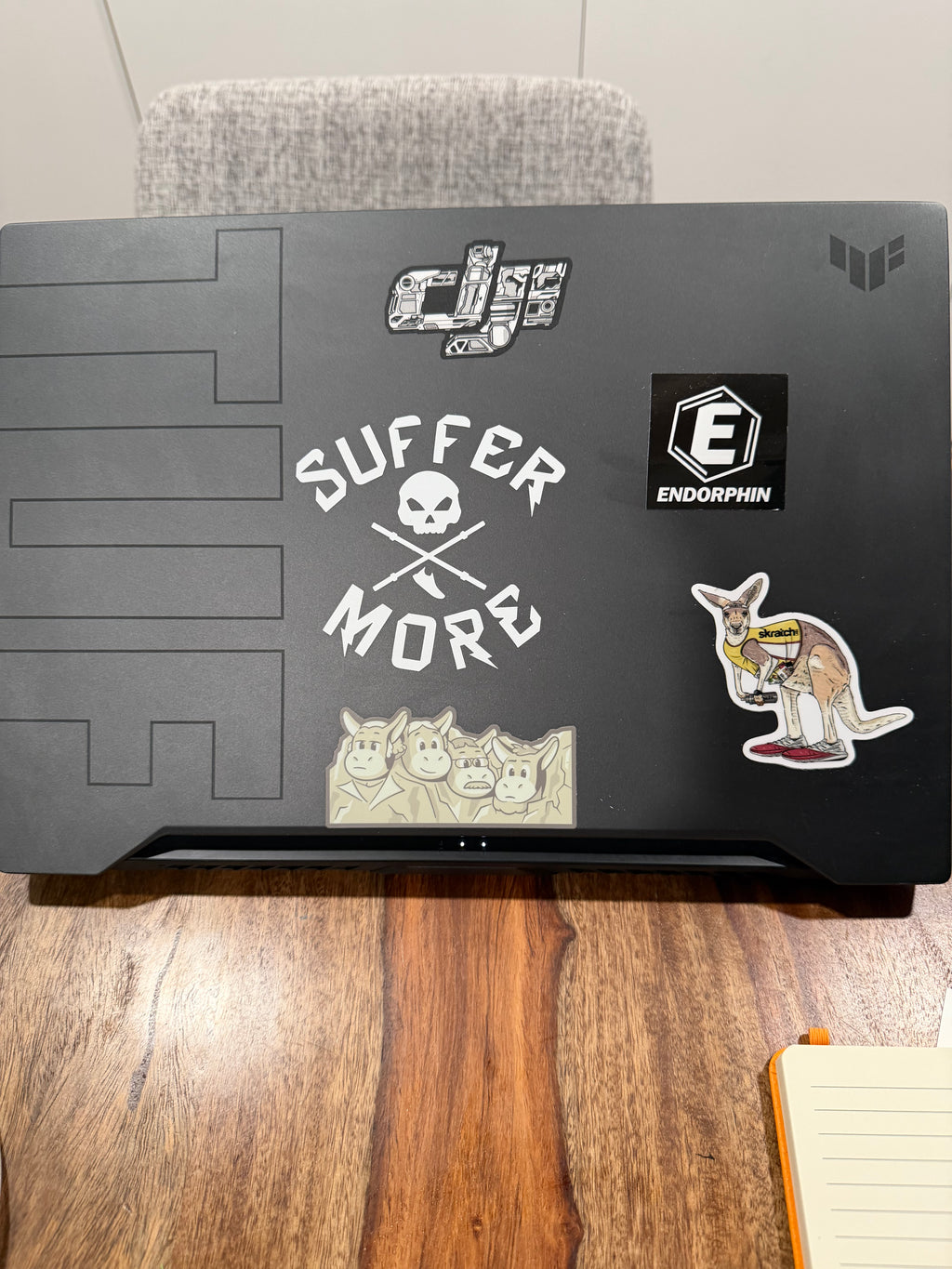 Sticker: Suffer More Athletics Transfer Sticker – Skull & Bars Logo