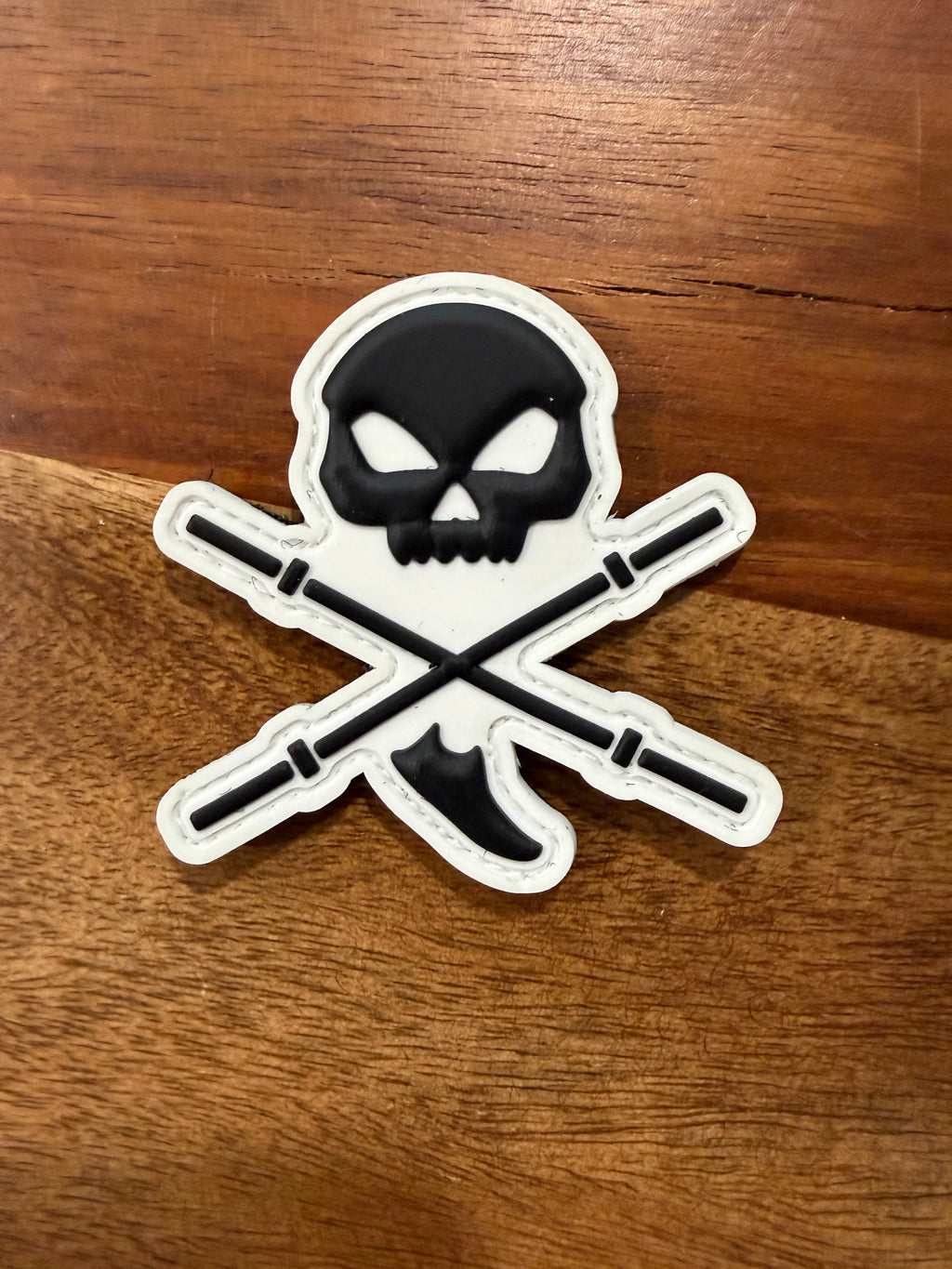 Suffer More Skull Velcro Patch (2.5” x 2.5”)