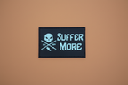 Suffer More Athletics Rectangular PVC Patch | Blackout Velcro Tactical Patch