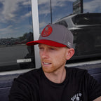 The Origin O.G. Performance Hat Grey/Red | Structured Training Snapback – Suffer More
