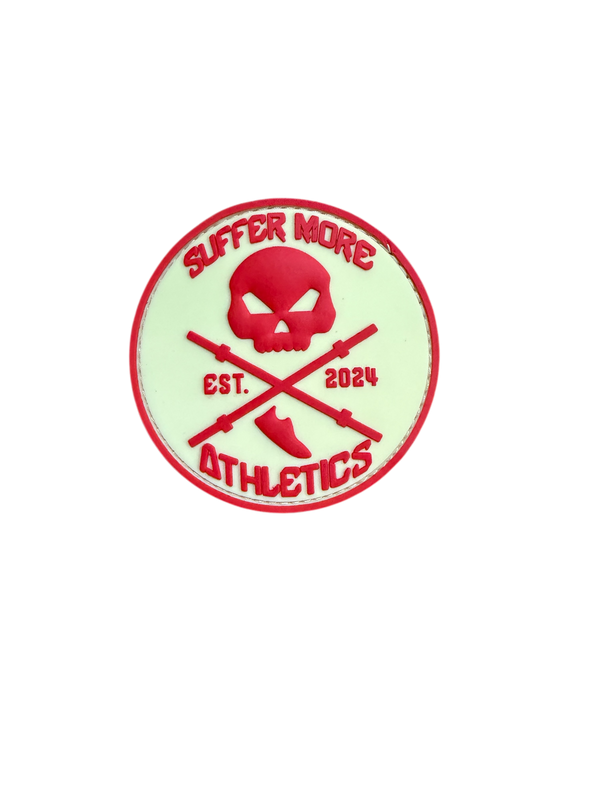 Suffer More Athletics Circle PVC Patch  – Velcro Back
