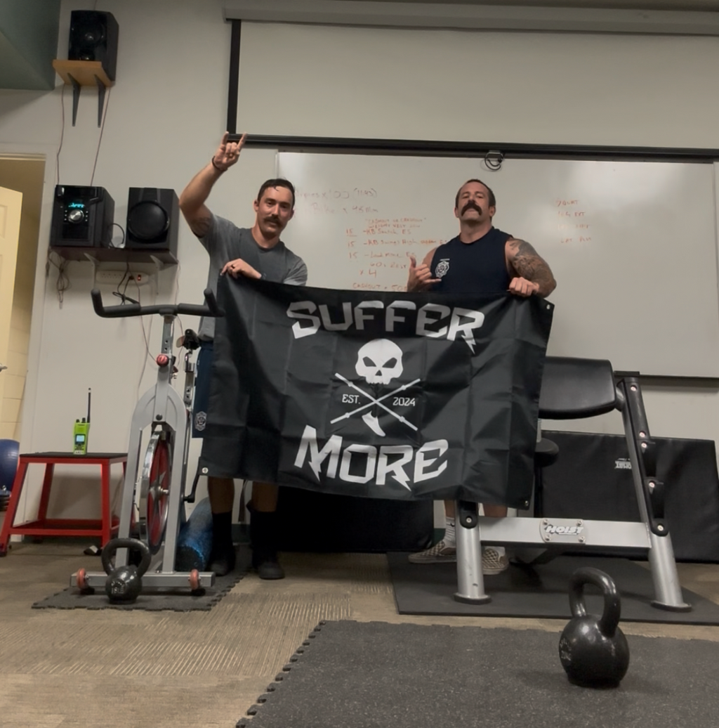 Suffer More Athletics 3×5 Double-Sided Flag | Gym & Garage flag