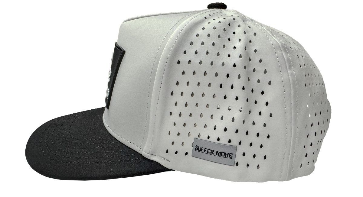 The Origin O.G. Performance Hat White/Black | Structured Training Snapback – Suffer More