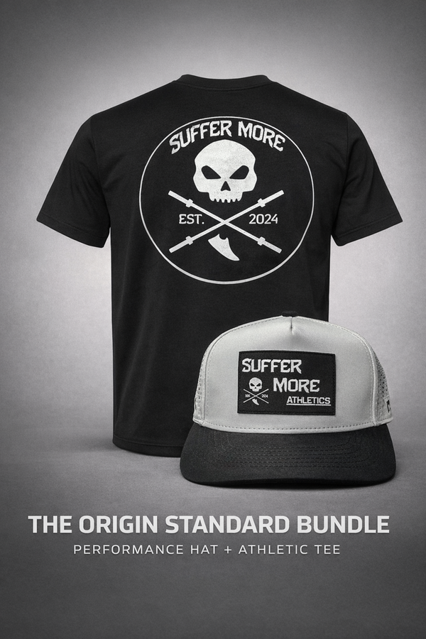 The Origin Standard Bundle | Performance Hat + Athletic Tee – Suffer More