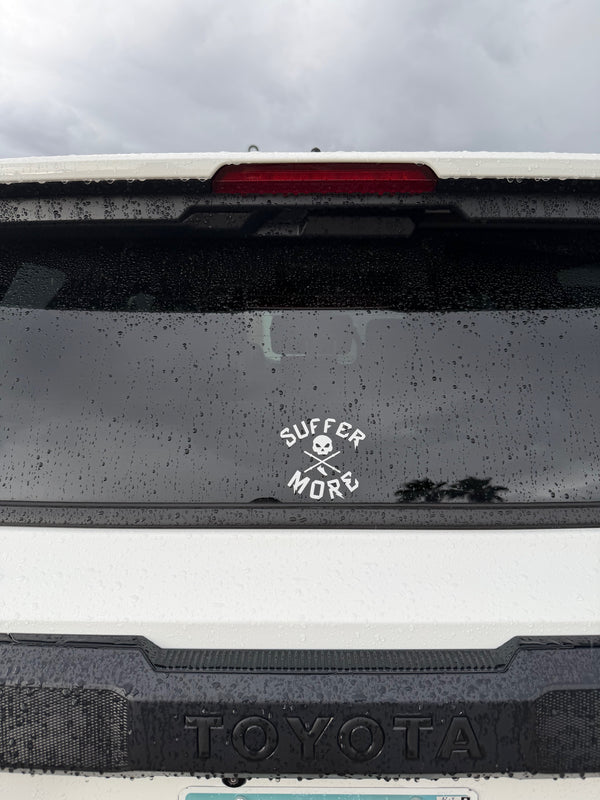 Sticker: Suffer More Athletics Transfer Sticker – Skull & Bars Logo